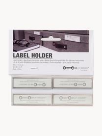 Etikettenhalter-Clips Label, 4 Stück, Metall, beschichtet, Silberfarben, B 7 x H 2 cm