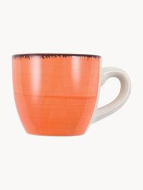 Tazas espresso con platito Baita, 6 uds., Gres (dolomita) pintado artesanalmente, Multicolor, Ø 7 x Al 6 cm, 90 ml