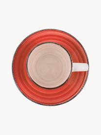 Tazas espresso con platito Baita, 6 uds., Gres (dolomita) pintado artesanalmente, Multicolor, Ø 7 x Al 6 cm, 90 ml