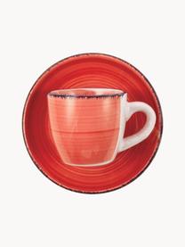 Tazas espresso con platito Baita, 6 uds., Gres (dolomita) pintado artesanalmente, Multicolor, Ø 7 x Al 6 cm, 90 ml