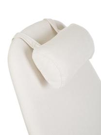 Fauteuil à bascule Jolene, Tissu blanc crème, bois de frêne, larg. 66 x prof. 102 cm
