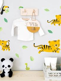 Wandstickersset Jungle Tiger, 17-delig , Kunststof, Multicolour, 35 x 50 cm