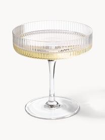 Coupes à champagne striées soufflées bouche Ripple, 2 pièces, Verre, soufflé bouche, Transparent, haute brillance, Ø 11 x haut. 11 cm, 150 ml