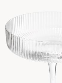 Coupes à champagne striées soufflées bouche Ripple, 2 pièces, Verre, soufflé bouche, Transparent, haute brillance, Ø 11 x haut. 11 cm, 150 ml