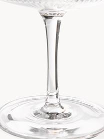 Coupes à champagne striées soufflées bouche Ripple, 2 pièces, Verre, soufflé bouche, Transparent, haute brillance, Ø 11 x haut. 11 cm, 150 ml