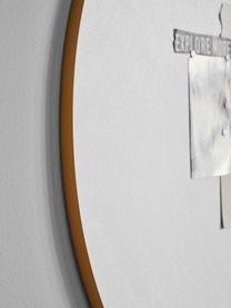 Rond prikbord Retell, Frame: gepoedercoat staal, Wit, goudkleurig, Ø 80 cm