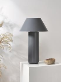 Lampada da tavolo Niko, Paralume: metallo rivestito, Grigio, Ø 35 x Alt. 55 cm