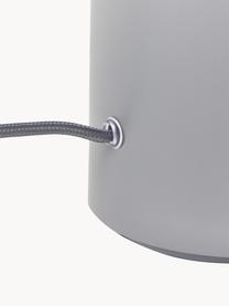 Lámpara de mesa Niko, Pantalla: metal recubierto, Cable: cubierto en tela, Gris, Ø 35 x Al 55 cm