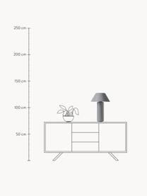 Tischlampe Niko, Lampenschirm: Metall, beschichtet, Lampenfuß: Metall, beschichtet, Grau, Ø 35 x H 55 cm