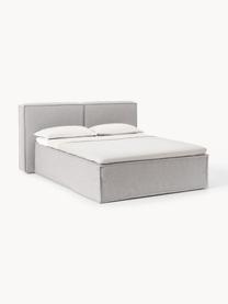 Buklé kontinentálna posteľ Lennon, Buklé sivá, Š 140 x D 200 cm, tvrdosť H2