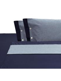 Ropa de cama de satén Charme, 4 pzas., Azul, gris azulado, Cama 180/200 cm (250 x 290 cm)