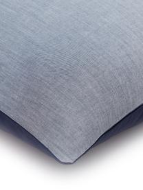 Ropa de cama de satén Charme, 4 pzas., Azul, gris azulado, Cama 180/200 cm (250 x 290 cm)