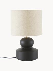 Grande lampe à poser en céramique Georgina, Beige, noir, Ø 33 x haut. 52 cm