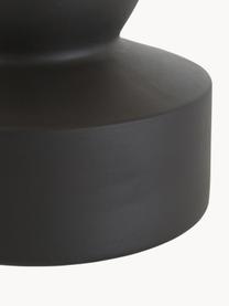 Grosse Keramik-Tischlampe Georgina, Lampenschirm: Textil, Dekor: Metall, vermessingt, Beige, Schwarz, Ø 33 x H 52 cm
