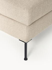 Reposapiés puf Cucita, con espacio de almacenamiento, Tapizado: tejido (poliéster) Alta r, Estructura: madera de pino maciza, Patas: metal pintado Este produc, Tejido beige, An 75 x F 65 cm