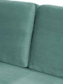 Samt-Sofa Fluente (2-Sitzer), Bezug: Samt (Hochwertiger Polyes, Gestell: Massives Kiefernholz, FSC, Samt Petrol, B 166 x T 85 cm