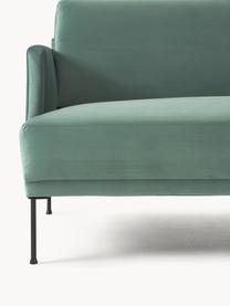Samt-Sofa Fluente (2-Sitzer), Bezug: Samt (Hochwertiger Polyes, Gestell: Massives Kiefernholz, Samt Petrol, B 166 x T 85 cm