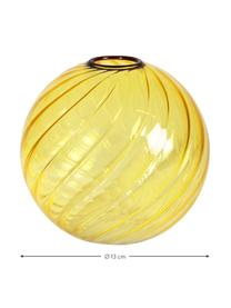 Piccolo vaso in vetro giallo Spiral, Vetro, Giallo, Ø 13 x Alt. 13 cm