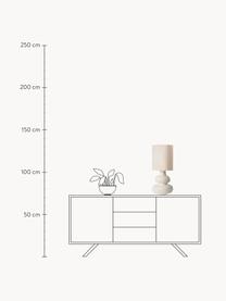 Lámpara de mesa grande de cerámica Dandie, Pantalla: tela, Cable: plástico, Beige claro, Ø 26 x Al 61 cm