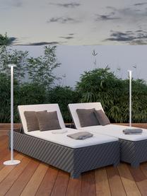 Dimbare LED outdoor vloerlamp Boro, Lamp: gecoat aluminium, Wit, H 120 cm