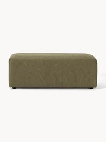 Pouf XL Melva, larg 116 x prof. 42 cm, Tissu vert olive, larg. 116 x prof. 42 cm