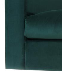 Samt-Sofa Balmira (3-Sitzer) in Dunkelgrün, Bezug: Samt (Polyester) 100.000 , Gestell: Massives Kiefernholz, Füße: Massives Birkenholz, lack, Samt Dunkelgrün, B 240 x T 96 cm