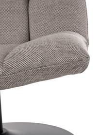 Fauteuil pivotant gris clair Bar, Tissu brun-beige