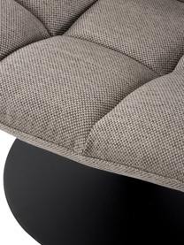 Fauteuil pivotant gris clair Bar, Tissu brun-beige