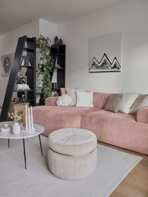 Cord-Ecksofa Melva (3-Sitzer) in Rosa, Bezug: Cord (92% Polyester, 8% P, Gestell: Massives Kiefernholz, Spa, Cord Rosa, B 240 x T 144 cm