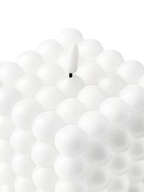 Batteriebetriebene LED-Kerze Bolle mit Flackerfunktion, Wachs, Kunststoff, Weiß, B 10 x H 13 cm