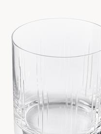 Verres à eau avec relief en cristal Felipe, 4 pièces, Verre, Transparent, Ø 8 x haut. 9 cm, 280 ml