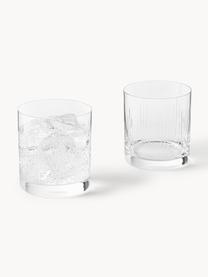 Verres à eau avec relief en cristal Felipe, 4 pièces, Verre, Transparent, Ø 8 x haut. 9 cm, 280 ml