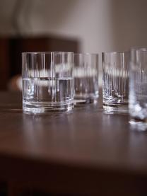 Verres à eau avec relief en cristal Felipe, 4 pièces, Verre, Transparent, Ø 8 x haut. 9 cm, 280 ml