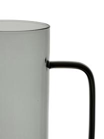 Krug Dilacia in Grau aus Glas, Borosilikatglas, Grau, Transparent, 1 L
