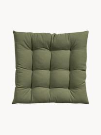 Sitzkissen Ava, 2 Stück, Bezug: 100 % Baumwolle, Olivgrün, B 40 x L 40 cm