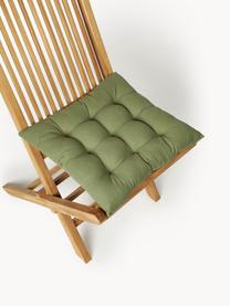 Sitzkissen Ava, 2 Stück, Bezug: 100 % Baumwolle, Olivgrün, B 40 x L 40 cm