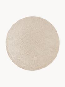 Okrągły ręcznie tuftowany dywan z krótkim włosiem Eleni, 100% poliester, Beżowy, Ø 120 cm (Rozmiar S)