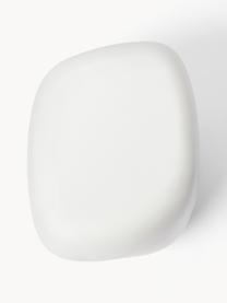 Tavolino in forma organica Pietra, Plastica in fibra di vetro laccata, Bianco opaco, Larg. 44 x Alt. 38 cm