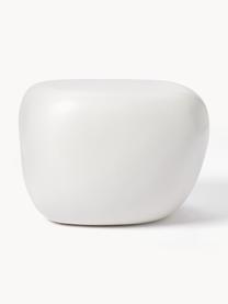 Odkládací stolek v organickém tvaru PIetra, Sklolaminátový plast, lakovaný, Matná bílá, Š 44 cm, V 38 cm
