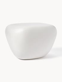 Mesa auxiliar con forma orgánica Pietra, Plástico de fibra de vidrio lacado, Blanco mate, An 44 x Al 38 cm