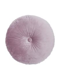 Rundes glänzendes Samt-Kissen Monet in Altrosa, Bezug: 100% Polyestersamt, Lavendel, Ø 40 cm
