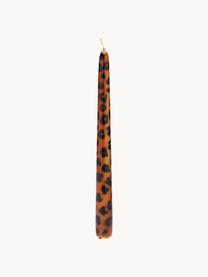 Candele fatte a mano Leopard 2 pz, Paraffina, Marrone chiaro, nero, Alt. 25 cm