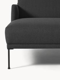 Kleines Ecksofa Fluente, Bezug: 100 % Polyester Der strap, Gestell: Massives Kiefernholz, Bir, Webstoff Anthrazit, B 198 x T 152 cm, Eckteil links