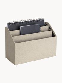 Organizer ufficio Hector, Tela, cartone solido (100% carta riciclata), Beige chiaro, Larg. 33 x Prof. 16 cm