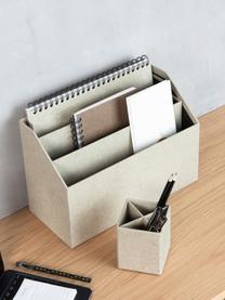 Büro-Organizer Hector, Canvas, fester Karton
(100 % recyceltes Papier), Hellbeige, B 33 x T 16 cm