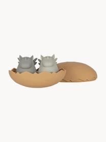 Set 3 giocattoli da bagno in silicone Dino Egg, 100% silicone, Marrone chiaro, tonalità grigie, Set in varie misure