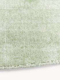 Tapis rond en viscose tissé main Jane, Vert sauge, Ø 150 cm (taille M)