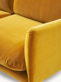 Sametová pohovka Moby (2místná), Horčicově žlutá, Š 170 cm, H 95 cm