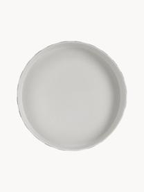 Keramik Servierplatte Toppu im Streifendesign, Keramik, Off White, Schwarz, Ø 20 x H 9 cm