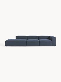 Modulaire XL chaise longue Lennon, Bekleding: 100% polyester De slijtva, Frame: massief grenenhout, multi, Poten: kunststof Dit product is , Geweven stof donkerblauw, B 357 x D 119 cm, armleuning links